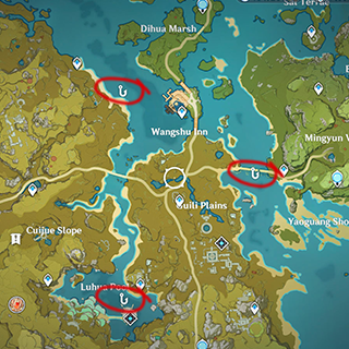 liyue koi fishing spots
